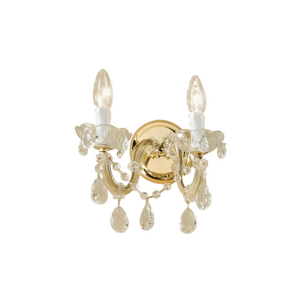 Kolarz Valerie 2 Light Gold Candle Wall Light Wayfair.co.uk